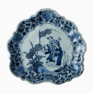 Blue & White Chinoiserie Sweetmeat Dish from Delft