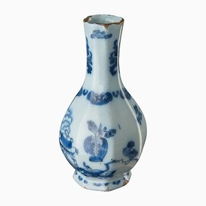 Blue and White Chinoiserie Bottle Vase from Delft, 1685
