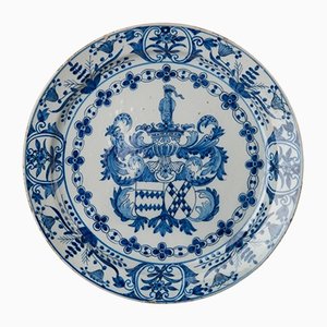 Plato de armadura azul y blanco de Delft