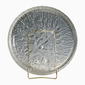Large Ice Glass Lunar Bowl by Tapio Wirkkala for Iittala, 1972