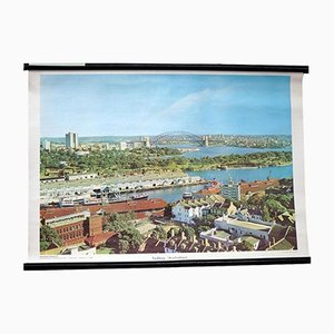 Sydney Cityscape Wall Chart Rollable Poster, Australia