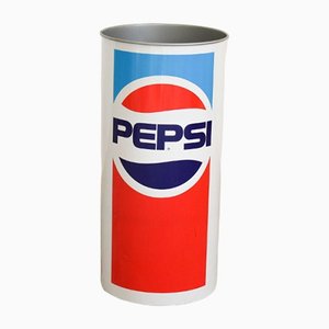 Portaombrelli in metallo laccato con marchio Pepsi, Italia, anni '90