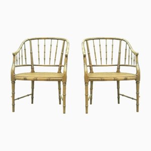 Set of Birch Armchairs by Maison Jansen, 1960s