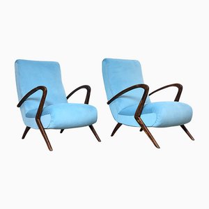 Italian Lounge Chairs by Paolo Buffa, 1940s, Set of 2