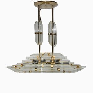 Cut Glass Brass Ceiling Lamp