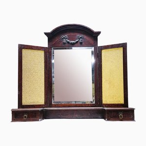 Vintage Italian Mirror with Two Glass Doors from Liberty