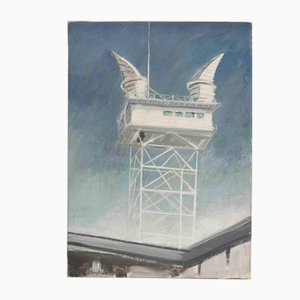 Domenico Purified, Television Antenna, Mid-20th-Century, Oil on Canvas