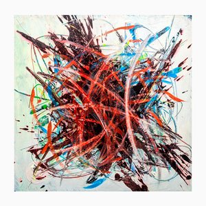 Benoît Guérin, Particules élémentaires, 2022, Acrylic & Ink on Canvas