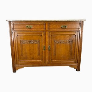 Antique French Marble Topped Chest of Drawers Sideboard Washstand