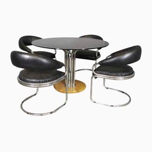 Table and Chair Set by Giotto Stoppino, 1970s, Set of 5