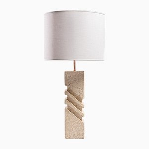 French Sandstone Table Lamp, 1970s