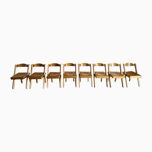 Chaises Vintage en Bois par IVA Roberto Pamio pour Stilwood, 1970s, Set de 8