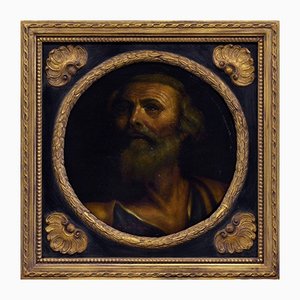 Artista di scuola napoletana, Filosofo, 1600, Olio su tela, Incorniciato