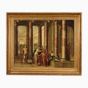Heracles and Onfale, 18th Century, Oil on Canvas, Framed