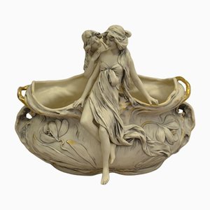 Art Nouveau Garden Porcelain Figure from Royal Dux