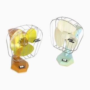 Kleine italienische Mid-Century Ventilatoren, 2 . Set