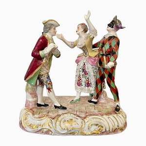 Figurine Victorienne Antique en Porcelaine par Eugene Clauss, France