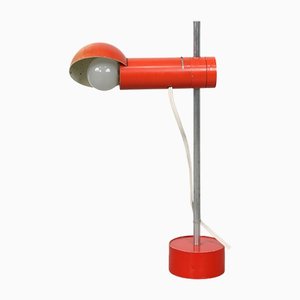 Kleine rote Vintage Tischlampe