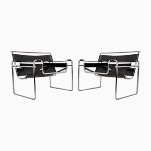 Set of Wassily Armchairs by Marcel Breuer for Gavina, 1970s