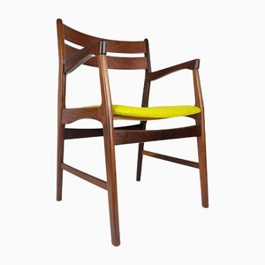 Danish Mustard Yellow Upholstery & Teak Chair from Boltinge Stolefabrik, 1960s