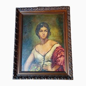 Roma Woman, 1920s, Painting, Framed
