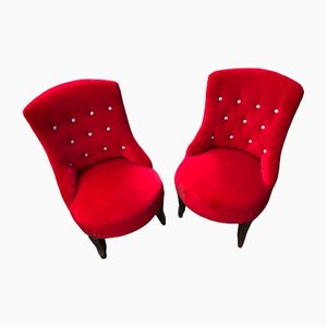 Red Liberty Armchairs, Set of 2