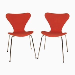 Chaises Série 7 Modèle 3107 par Arne Jacobsen pour Fritz Hansen, Set de 2