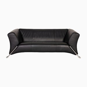 Dark Blue Leather 322 Two-Seater Couch from Rolf Benz