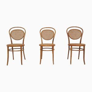 Thonet Style Bistro Dining Chairs, 1960s, Set of 3