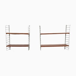 Book Shelves in the Style of String, Sweden, 1950s, Set of 2