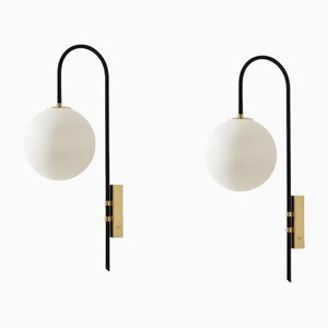 Black Brass 06 Wall Lamp by Magic Circus Editions, Set of 2