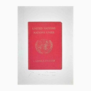 Bettino Craxi, United Nations, Lithograph, 1994