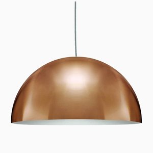 Large Gold Suspension Lamp Sonora by Vico Magistretti for Oluce