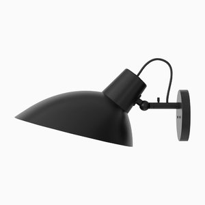 Cinquanta Black and Black Wall Lamp by Vittoriano Viganò for Astep