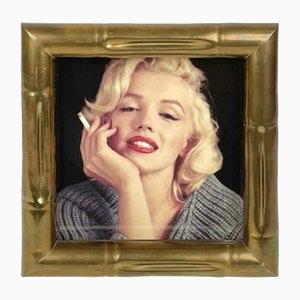 Faux Bamboo Brass Picture Frame by Tommaso Barbi, Italy, 1970s
