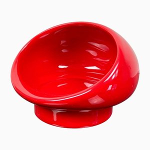 Space Age Red Ceramic Ashtray from Gabbianelli Studio Opi, Italy, 1970s