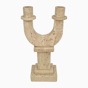 Travertine Candleholder by Fratelli Mannelli, Italy, 1970s