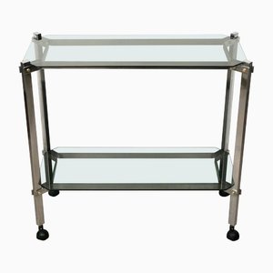 Serving Cart or Trolley in Chrome and Smoked Glass, Italy, 1970s