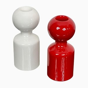 Keramik Kerzenhalter von Liisi Beckmann für Gabbianelli, Italien, 1960er, 2er Set