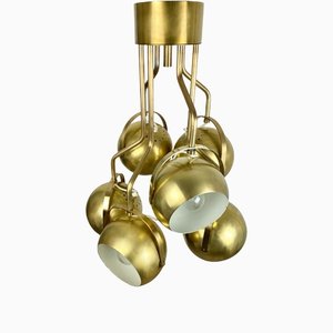 Italian Adjustable Lights Chandelier in Brass by Goffredo Reggiani, 1960s