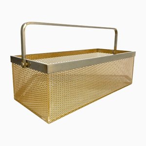 Nickel & Netting Acrylic Magazine Holder Rack, Italy, 1970s