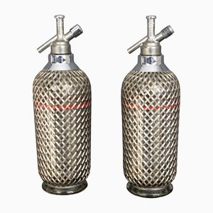 English Grey Metal Glass Siphon from Sparklest London, Set of 2