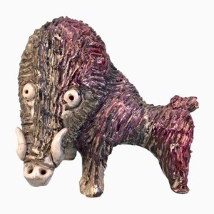 Ceramic Boar by Claudio Pulli, 1970s