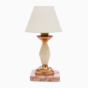 Lampada vintage con base in marmo