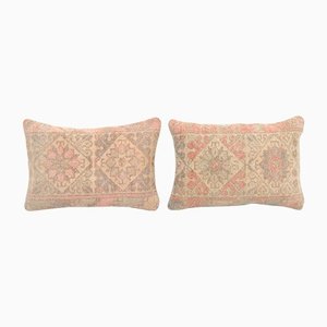 Anatolian Faded Lumbar Rug Pillow Covers from Vintage Pillow Store Contemporary, Set of 2