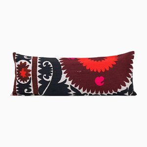 Funda de cojín Suzani turca de 12 x 32, funda de almohada Suzani descolorida