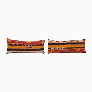 Handmade Turkish Kilim Sofa Cushion Covers, Set of 2