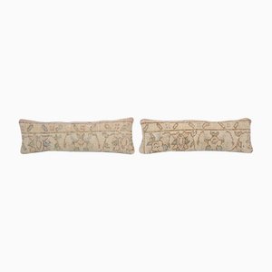 Turkish Ethnic Faded Floral Yastik Rug Pillows from Vintage Pillow Store Contemporary, Set of 2