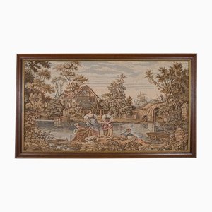 Vintage French Panoramic Tapestry, 1930s