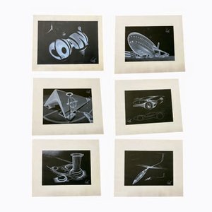 Luigi Colani, Cars, Planes and Architecture, Prints, Set of 6
